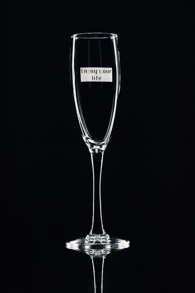 Sektglas mit Gravur "Enjoy your life"