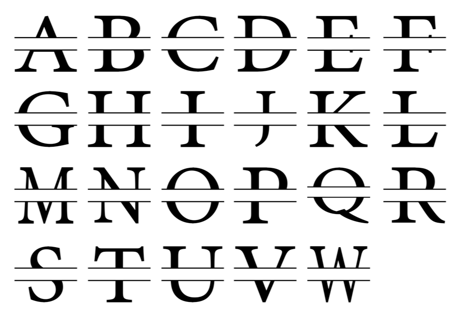 Weizenglas mit Gravur "Split Monogram"